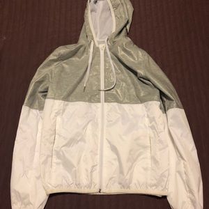 White & Gray Wind Breaker